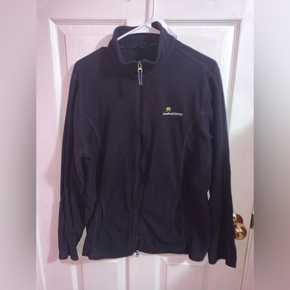 Black Full-Zip Jacket with Embroidered “Kennebunk Savings” Logo